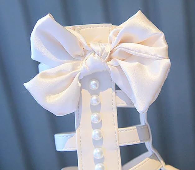 Girls Gladiator Sandals Bowknot Knee High Boots Shoes - S0037