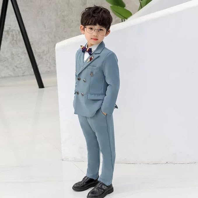 Boys Casual Suits Wedding Outfits Blazer and Pants Suit 2 Pieces - B0008