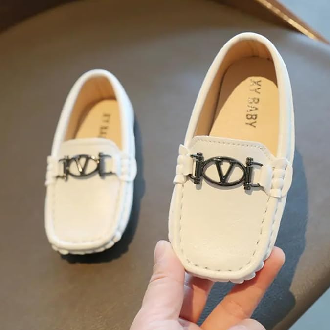 Boys' Plaid Loafers with Buckle Detail