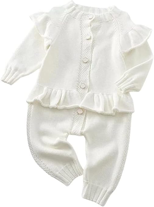 Unisex newborn long sleeve wool romper winter clothes - G0135