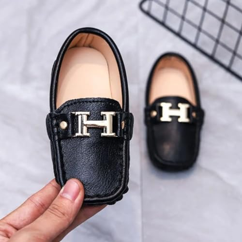 Boys' Plaid Loafers with Buckle Detail