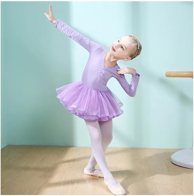 Ballet Costume with Long Sleeves and Tutu Skirt - G0012