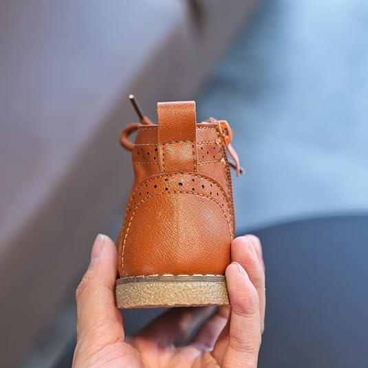 Boy's Ankle Leather Boots Oxford Shoes - S0015