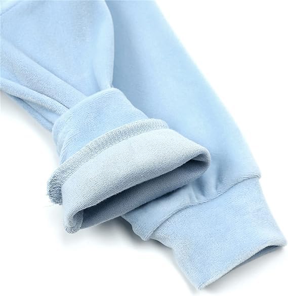 Little Girls Velour Sweatsuit 2pcs Round Neck Sweatshirt + Sweatpants Pullover Jogger Outfit Set - G0001
