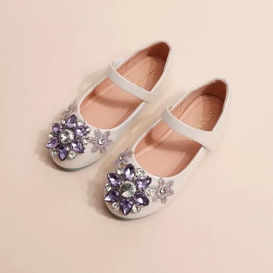 Girls Dress Shoes Mary Jane Princess Elsa Flats - S0035