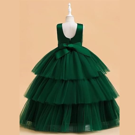 Elegant Long Tulle Dress with Layered Skirt for Special Occasions - G0027