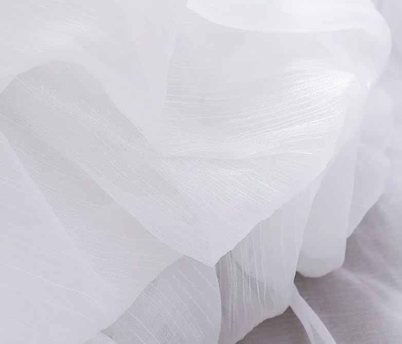 Birthday Dress for Little Girl, Short Sleeve Silk Dress - G0017