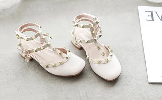 Girls Roman Sandals Low Heels Ankle Strap Summer Sandals - S0043