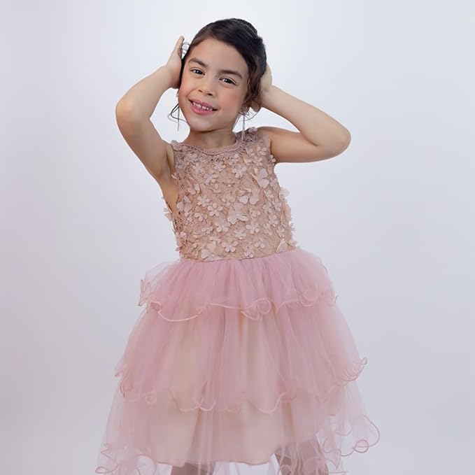 Lace Flower Girl Dress with Ribbon - G0079
