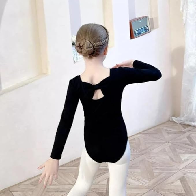 Girls Ballet Leotards Tulle Skirt Long Sleeves - G0057