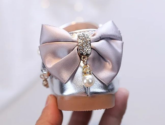 Girl's Princess Dress Shoes Rhinestone Pearls Spring Summer - S0026