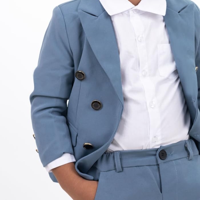 Boys Casual Suits Wedding Outfits Blazer and Pants Suit 2 Pieces - B0008