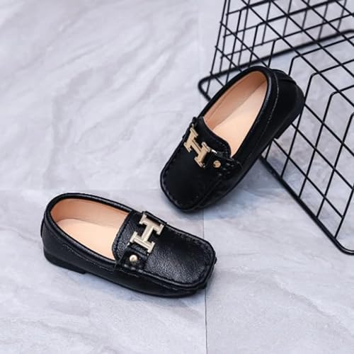 Boys' Plaid Loafers with Buckle Detail