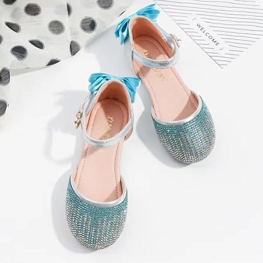 Girls Dress Shoes Mary Jane Princess Elsa Flats - S0035