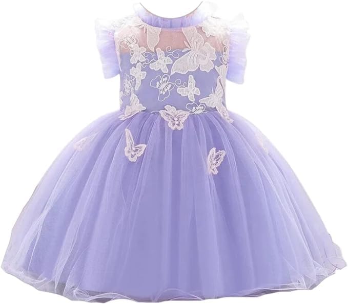 Butterfly Tutu Dress for Baby with embroidery