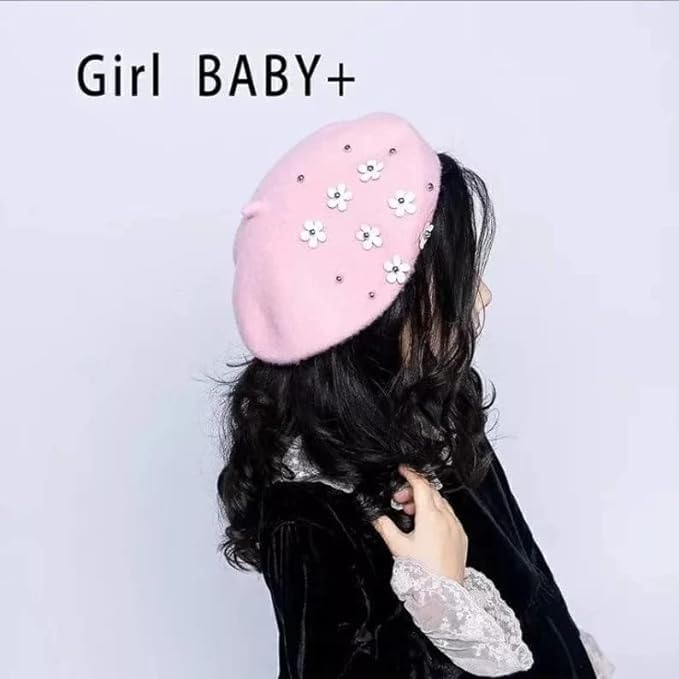Girls Winter Wool Beret Classic French Style