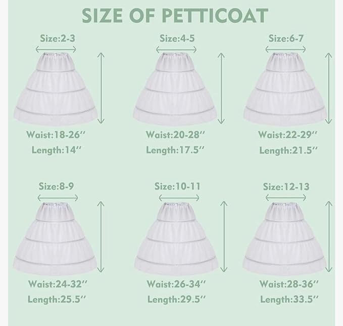 3-layer white crinoline petticoat for short dresses and gowns - G0002