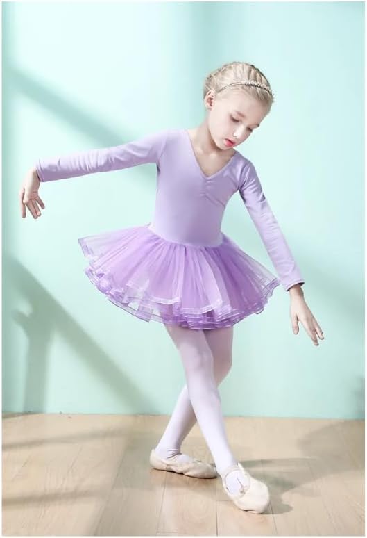 Ballet Costume with Long Sleeves and Tutu Skirt - G0012