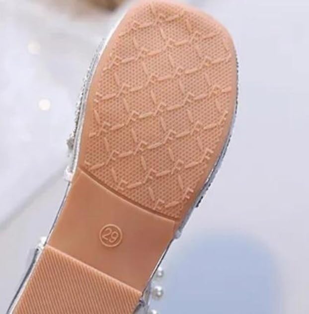 Girl's Princess Dress Shoes Rhinestone Pearls Spring Summer - S0026