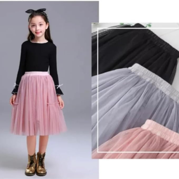 Girls Tutu Skirts A Line Below The Knee Casual Outfits