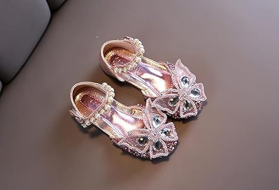 Girls Mary Jane Shoes with Rhinestones Butterfly and Sequin - S0039