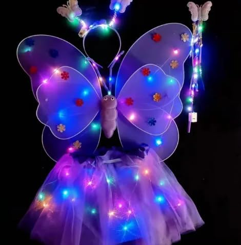 Enchanted Butterfly Wings & LED Princess Fairy Skirt Set