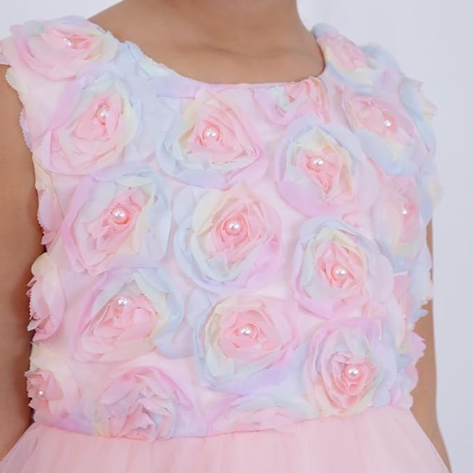 Tulle princess dress for girls in rainbow colours - G0130