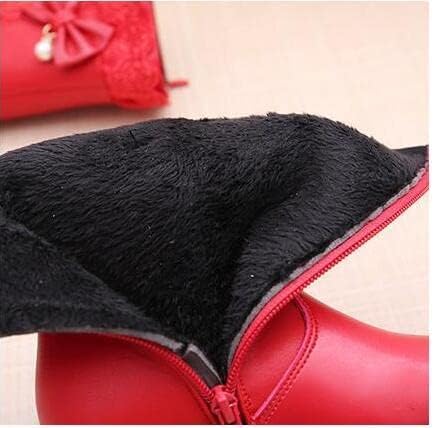 Girls Mid calf  Boots Lace and Bow Knot - S0040