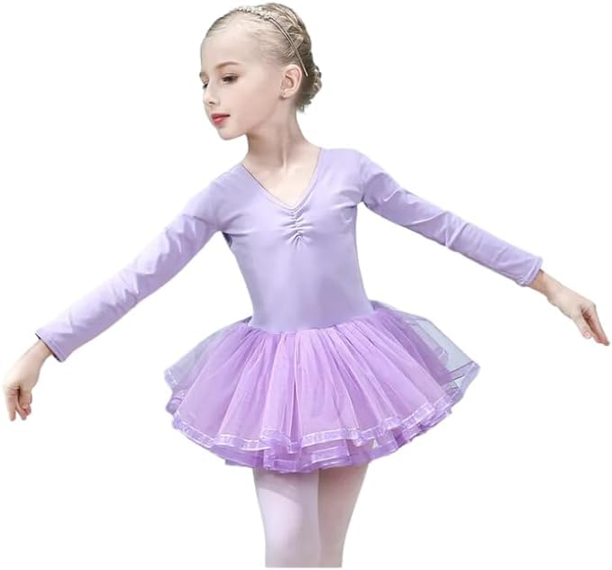 Ballet Costume with Long Sleeves and Tutu Skirt - G0012