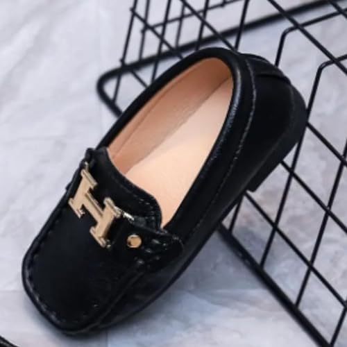 Boys' Plaid Loafers with Buckle Detail