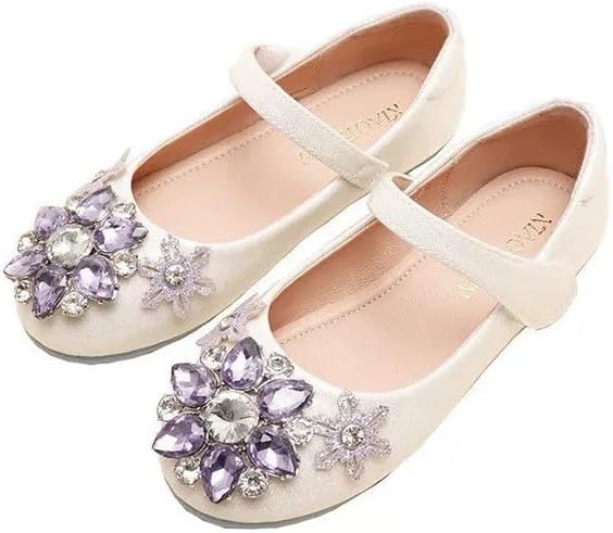 Girls Dress Shoes Mary Jane Princess Elsa Flats - S0035