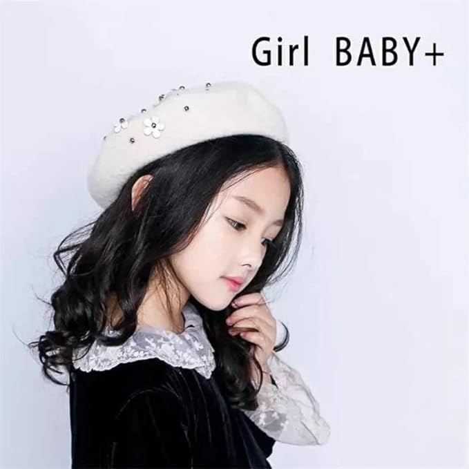 Girls Winter Wool Beret Classic French Style