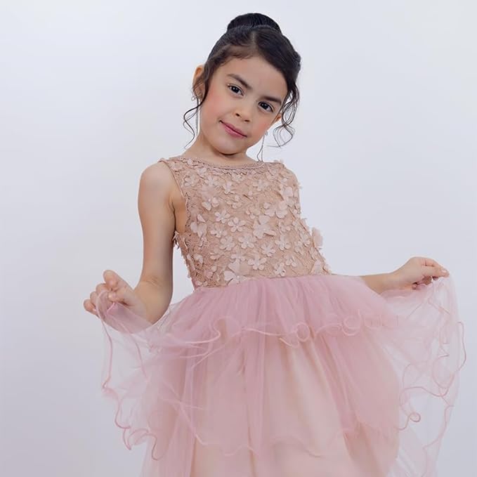 Lace Flower Girl Dress with Ribbon - G0079