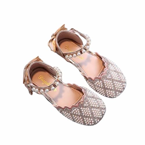 Girl's Princess Dress Shoes Rhinestone Pearls Spring Summer - S0026