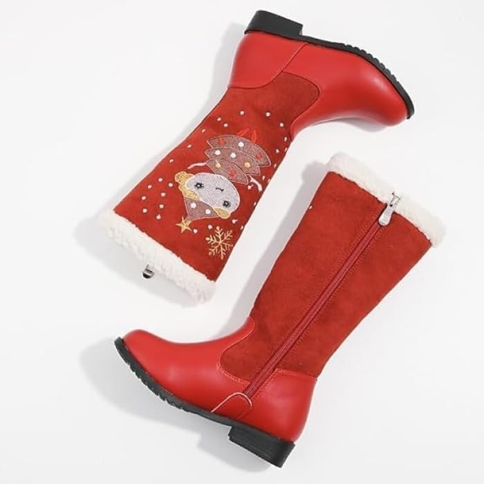 Warm velvet christmas winter boots for girls - S0001