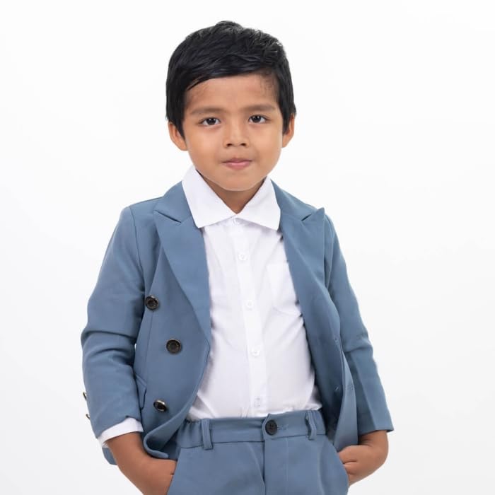 Boys Casual Suits Wedding Outfits Blazer and Pants Suit 2 Pieces - B0008