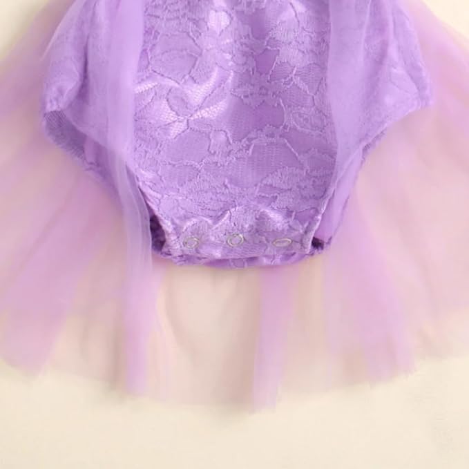 Lace bodysuit with tulle tutu for baby girl - G0078