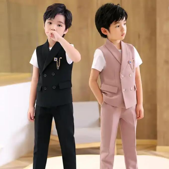 Boys Vest Set + Pants | Spring/Summer Suit Set - B0017