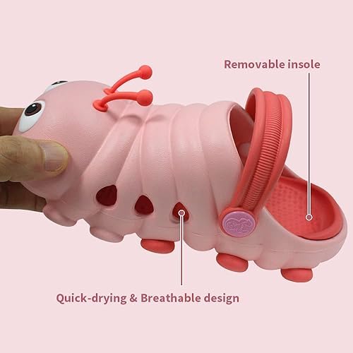 Toddler Girls and Boys Sandals Cartoon Caterpillar Non-Slip Water Clogs - S0065