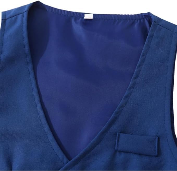 Toddler Boys Christmas Outfit Formal Suit Long Sleeve Shirt + Pants + Vest + Tie - B0029