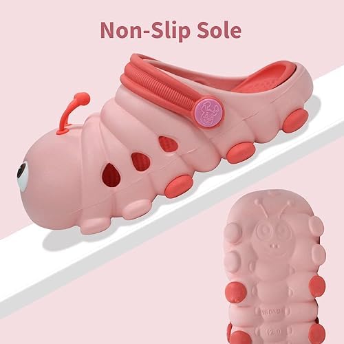 Toddler Girls and Boys Sandals Cartoon Caterpillar Non-Slip Water Clogs - S0065