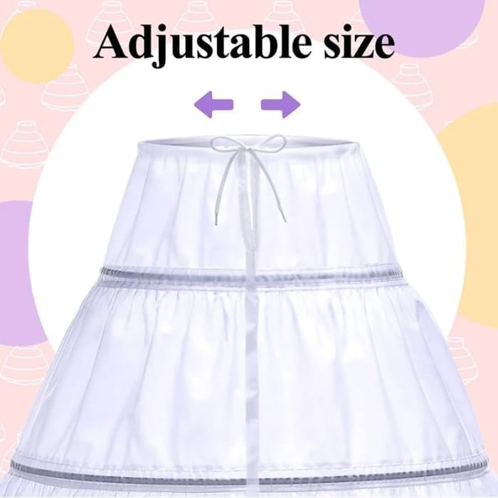 Crinoline petticoat underskirt for girls' long dresses