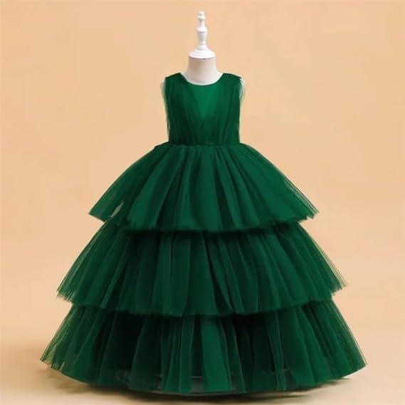 Elegant Long Tulle Dress with Layered Skirt for Special Occasions - G0027