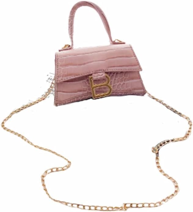 Crocodile print mini bag with top handle for girls