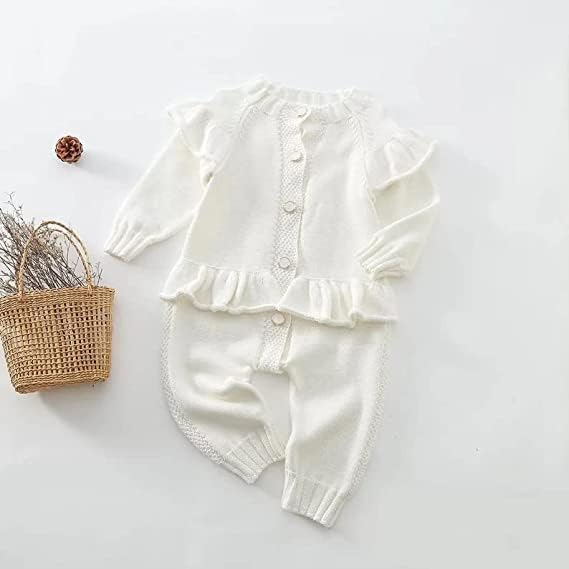 Unisex newborn long sleeve wool romper winter clothes - G0135