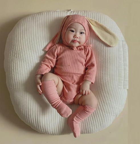 Baby Easter Bunny Set Baby romper suit + Long Ears Bunny Hat + Socks - C0001