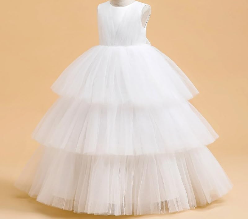 Elegant Long Tulle Dress with Layered Skirt for Special Occasions - G0027