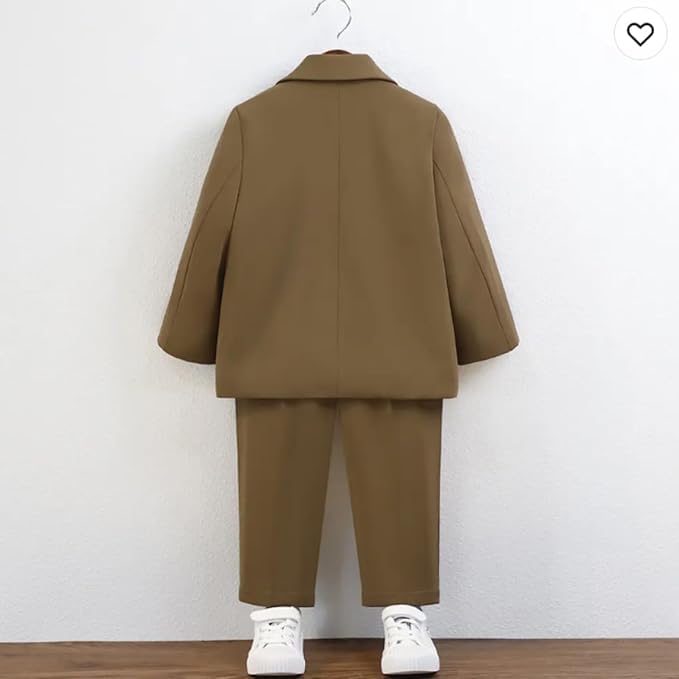 Toddler & Boys Single Breasted Suit | 3pc Set Longsleeves - B0028