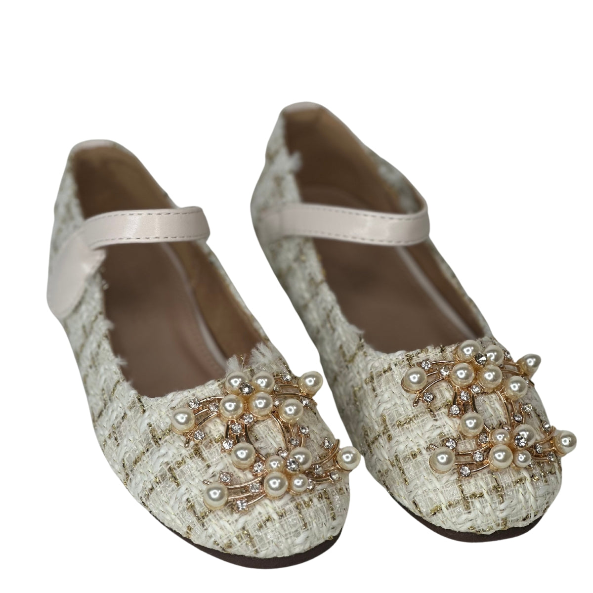 Princess Shoes with Pearls for Girls Mary Jane Style - S0060