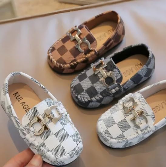 Boys Casual Dress Shoes Toddler Loafers Slip-On Flat Sole - S0019